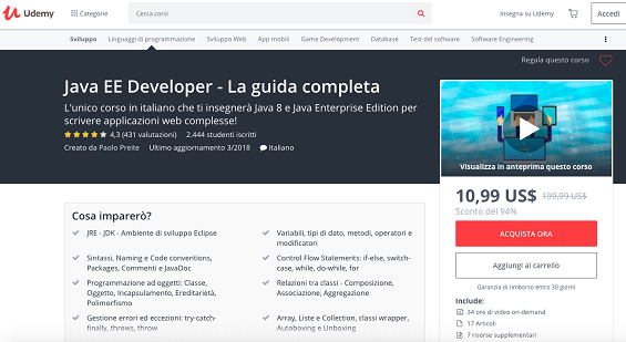 Corso completo Java Developer